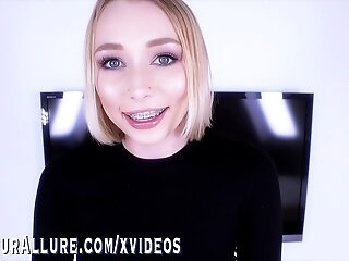 ATHENA MAY SHOWS OFF Say no to BRACES WHILE SUCKING AND FUCKING